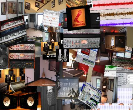 Phantom City Studio recording studios in Orlando Florida Collage